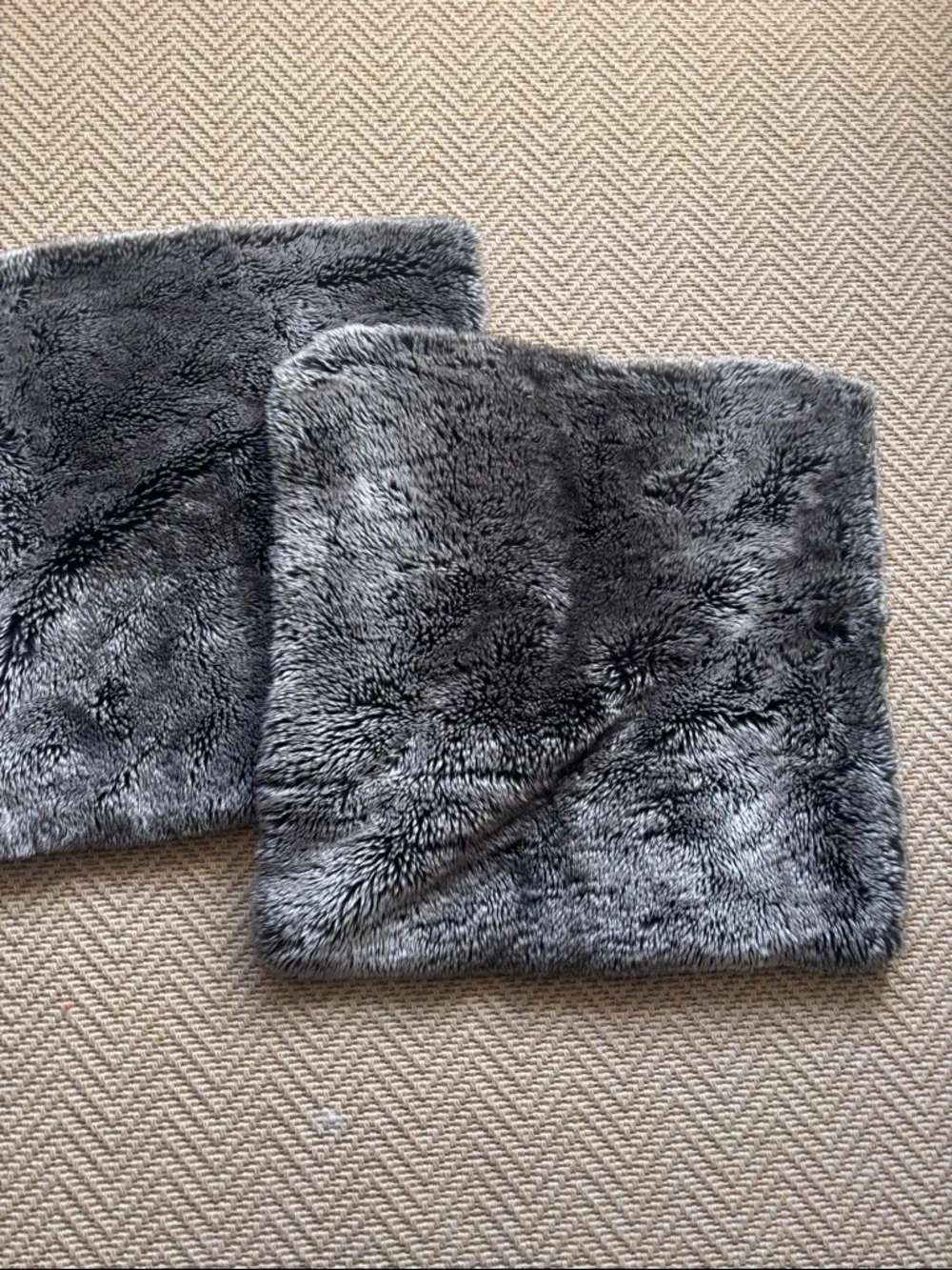 Restoration Hardware Luxe Faux Fur Pillow Covers - (Set of 2)